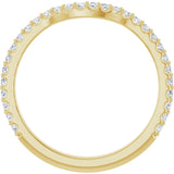 14K Yellow 1/4 CTW Natural Diamond Contour Band