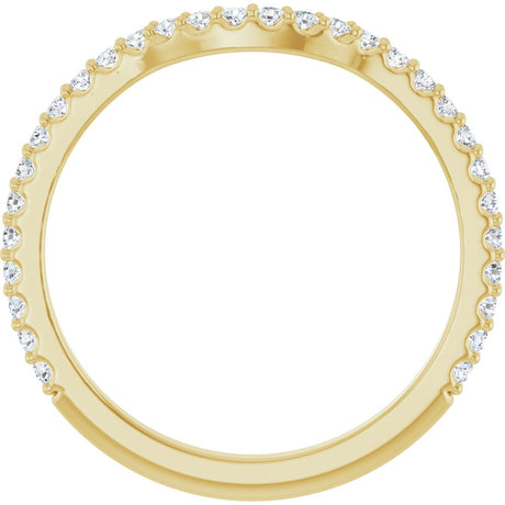 14K Yellow 1/4 CTW Natural Diamond Contour Band