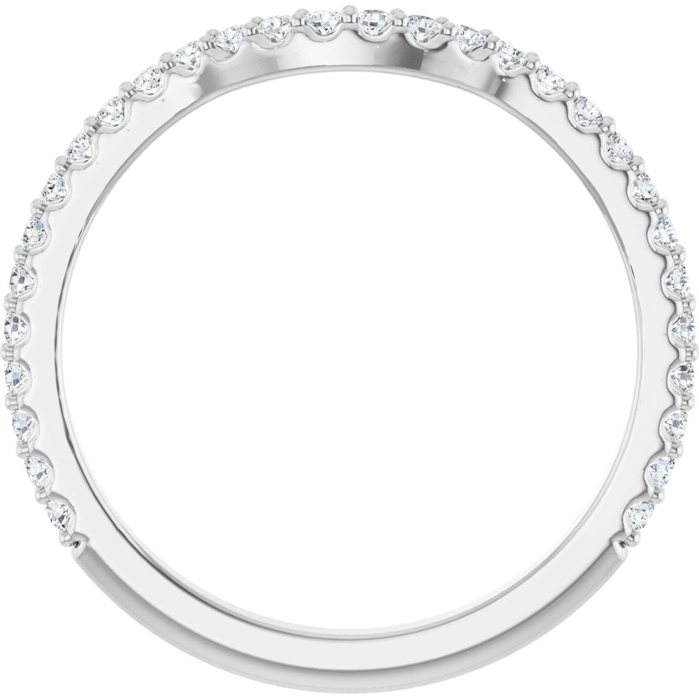 Platinum 1/4 CTW Lab-Grown Diamond Contour Band