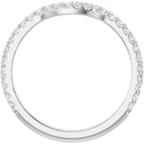 Platinum 1/4 CTW Lab-Grown Diamond Contour Band