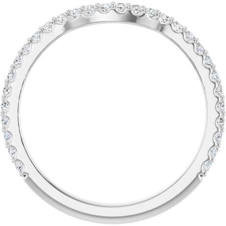 14K White 1/4 CTW Natural Diamond Contour Band