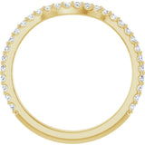 14K Yellow Gold 1/4 CTW Lab-Grown Diamond Contour Band