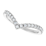 14K White Gold 1/4 CTW Lab-Grown Diamond Contour Band