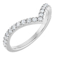 14K White Gold 1/4 CTW Lab-Grown Diamond Contour Band
