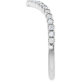 14K White Gold 1/4 CTW Natural Diamond Contour Band