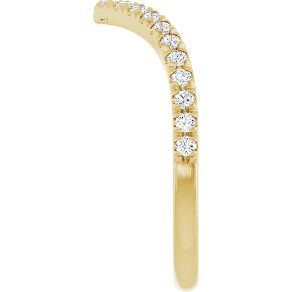 14K Yellow 1/4 CTW Natural Diamond Contour Band