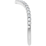 14K White 1/4 CTW Natural Diamond Contour Band