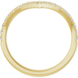 14K Yellow Gold 1/4 CTW Natural Diamond Contour Band