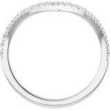 14K White Gold 1/4 CTW Lab-Grown Diamond Contour Band