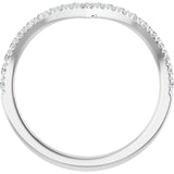 14K White 1/4 CTW Natural Diamond Contour Band