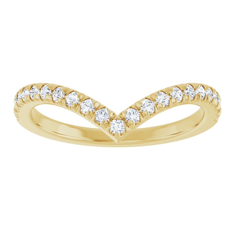 14K Yellow 1/4 CTW Natural Diamond Contour Band