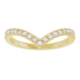 14K Yellow 1/4 CTW Natural Diamond Contour Band