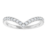 14K White 1/4 CTW Natural Diamond Contour Band