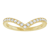 14K Yellow Gold 1/4 CTW Natural Diamond Contour Band