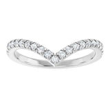 14K White Gold 1/4 CTW Lab-Grown Diamond Contour Band