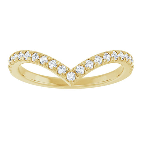 14K Yellow Gold 1/4 CTW Lab-Grown Diamond Contour Band