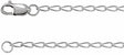 14K White Gold 1.6 mm Elongated Curb 18" Chain