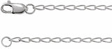 Sterling Silver 1.6 mm Elongated Curb 16" Chain