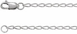 Sterling Silver 1.6 mm Elongated Curb 20" Chain