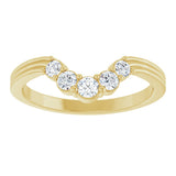 14K Yellow 1/4 CTW Lab-Grown Diamond Contour Band