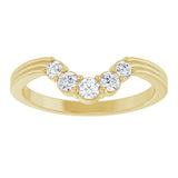 14K Yellow Gold 1/4 CTW Lab-Grown Diamond Contour Band
