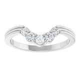 14K White 1/4 CTW Lab-Grown Diamond Contour Band