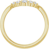 14K Yellow Gold 1/4 CTW Lab-Grown Diamond Contour Band