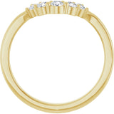 14K Yellow 1/4 CTW Lab-Grown Diamond Contour Band