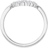 14K White 1/4 CTW Lab-Grown Diamond Contour Band