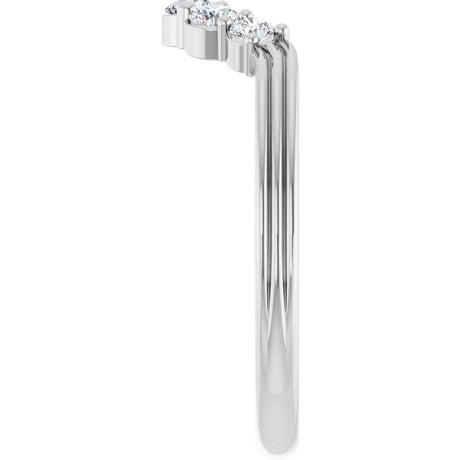 14K White Gold 1/4 CTW Lab-Grown Diamond Contour Band