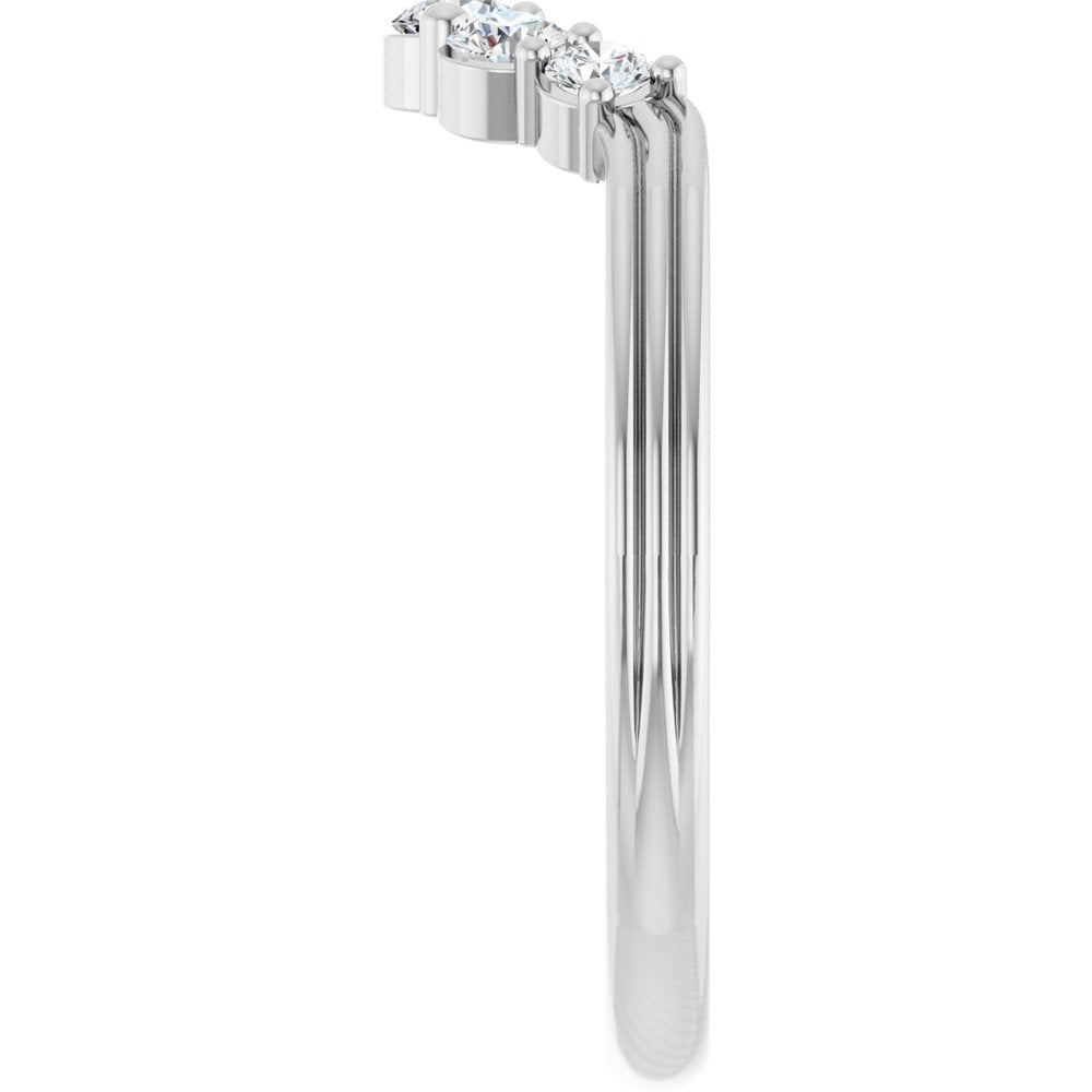 14K White Gold 1/4 CTW Lab-Grown Diamond Contour Band