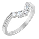 14K White Gold 1/4 CTW Lab-Grown Diamond Contour Band