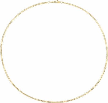 14K Yellow Gold-Filled 2.25 mm Curb 24" Chain