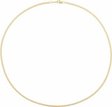 14K Yellow Gold 2.25 mm Curb 24" Chain