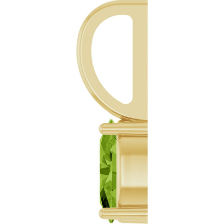 14K Yellow Gold 6x4 mm Natural Peridot Charm/Pendant