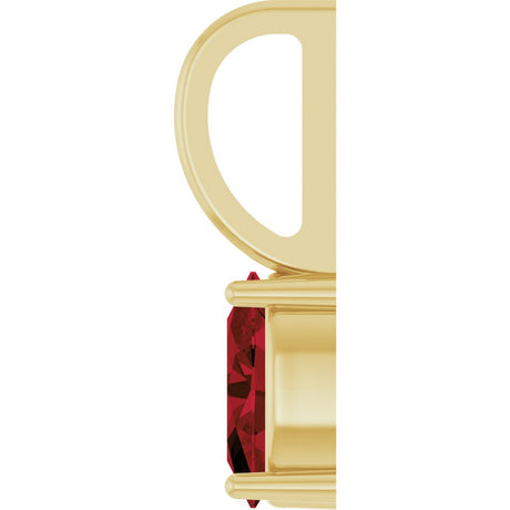14K Yellow Gold 6x4 mm Natural Mozambique Garnet Charm/Pendant