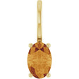 14K Yellow Gold 6x4 mm Natural Citrine Charm/Pendant