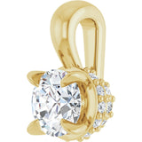 14K Yellow 1/4 CTW Natural Diamond Pendant