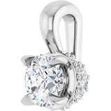14K White Gold 1/4 CTW Natural Diamond Pendant