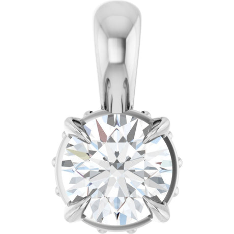 14K White Gold 1/4 CTW Natural Diamond Pendant