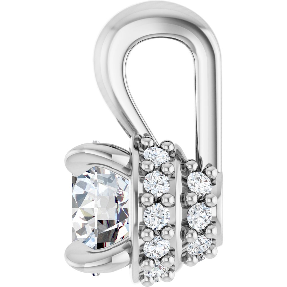 14K White Gold 1/4 CTW Natural Diamond Pendant