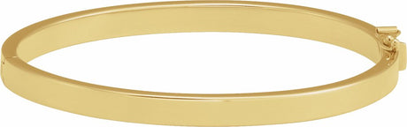 14K Yellow 5 mm Tube Hinged Bangle 7" Bracelet