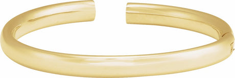 14K Yellow 6 mm Hinged Cuff 7" Bracelet