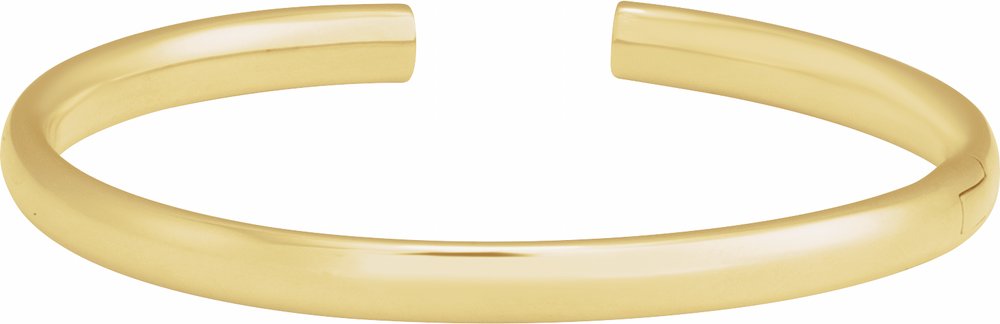 14K Yellow 5 mm Hinged Cuff 7" Bracelet