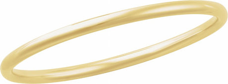 14K Yellow 4 mm Bangle 7 1/2" Bracelet