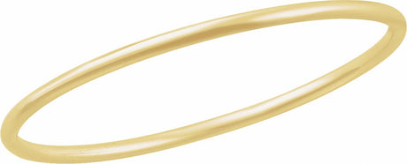 14K Yellow 3 mm Bangle 7 1/2" Bracelet