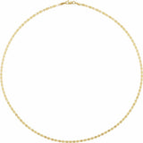 14K Yellow Gold 2.7 mm Mirror 20" Chain 