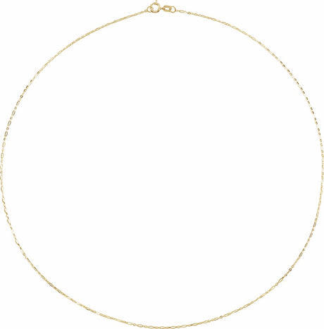 14K Yellow Gold 1.25 mm Figaro 20" Chain
