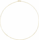 14K Yellow Gold 1.25 mm Figaro 7" Chain