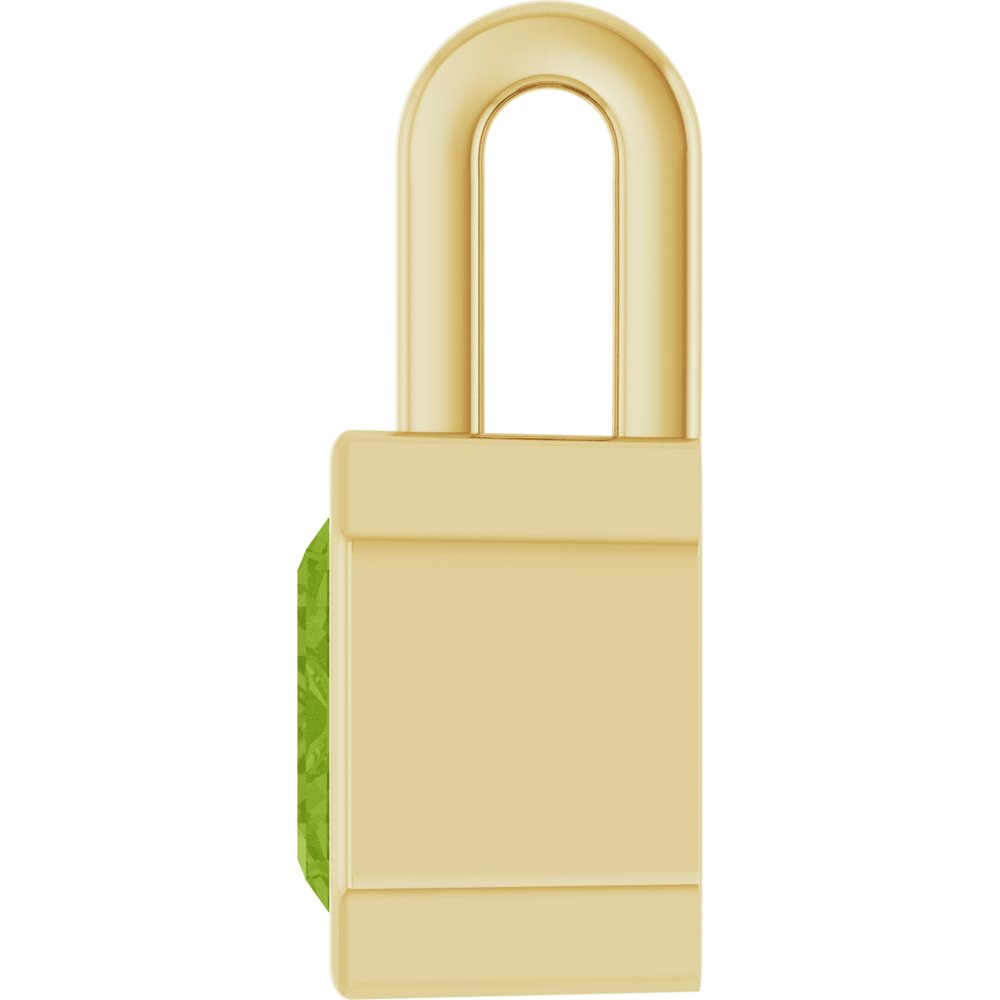 14K Yellow Natural Peridot Pendant